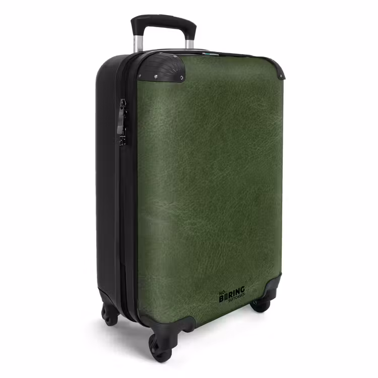 Koffer - Lederen look bos groen — 2