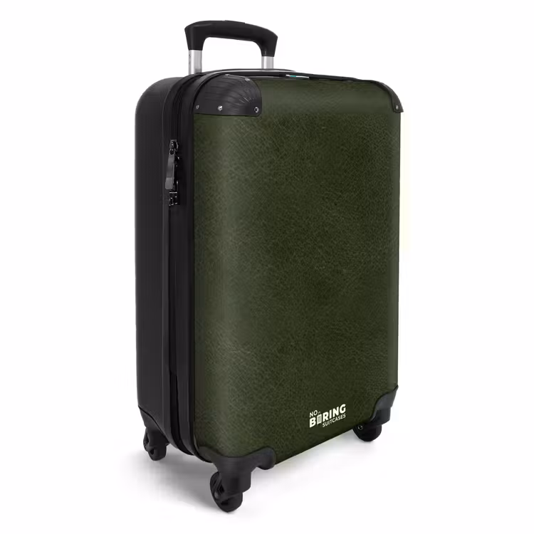 Koffer - Lederen look diep groen — 2