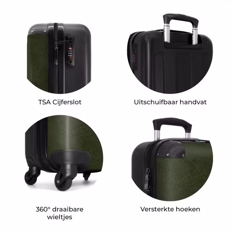 Koffer - Lederen look diep groen — 7