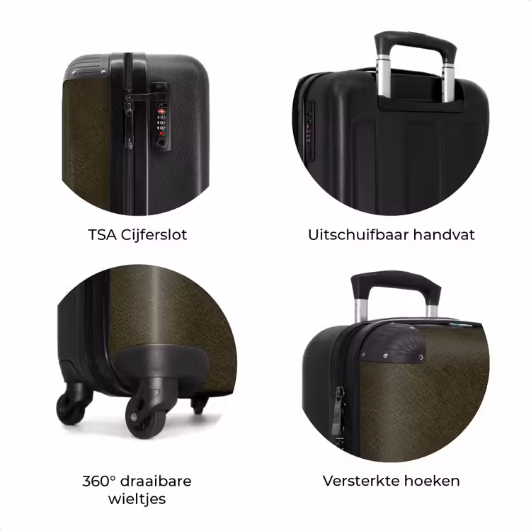 Koffer - Lederen look donker groen — 7