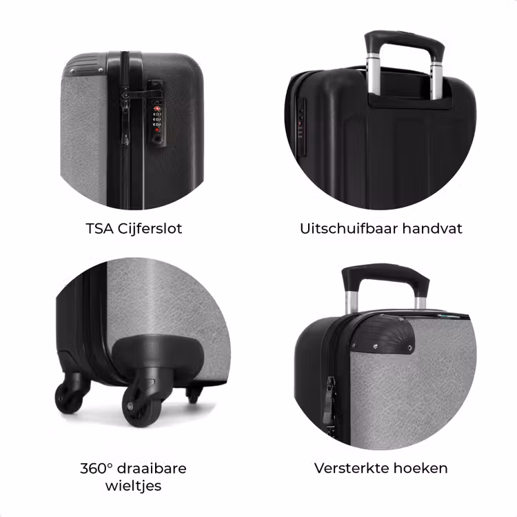 Koffer - Lederen look grijs — 7