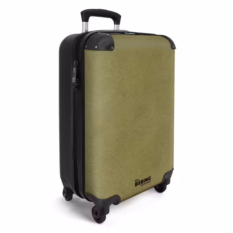 Koffer - Lederen look grijs groen — 2