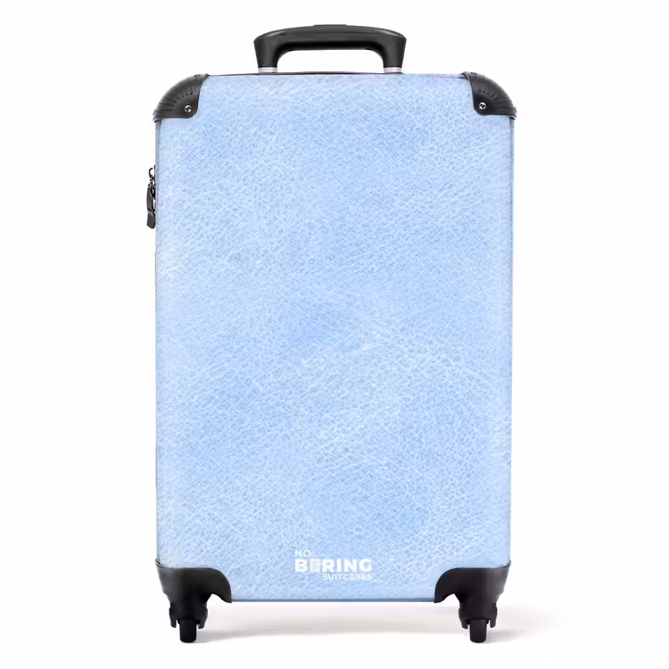 Koffer - Lederen look licht blauw — 1