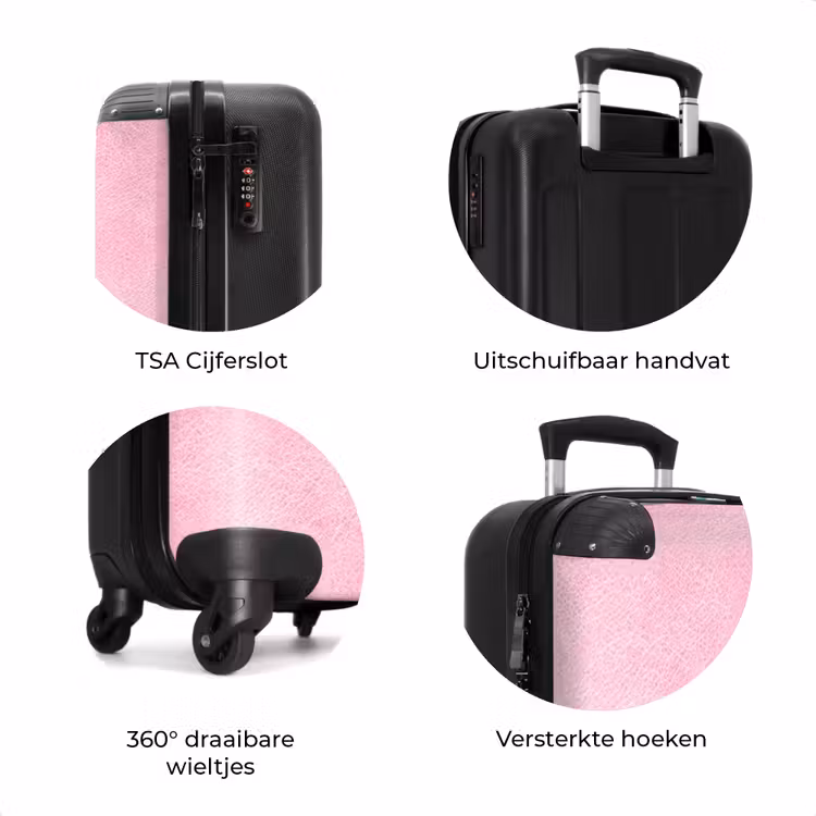 Koffer - Lederen look licht roze — 7