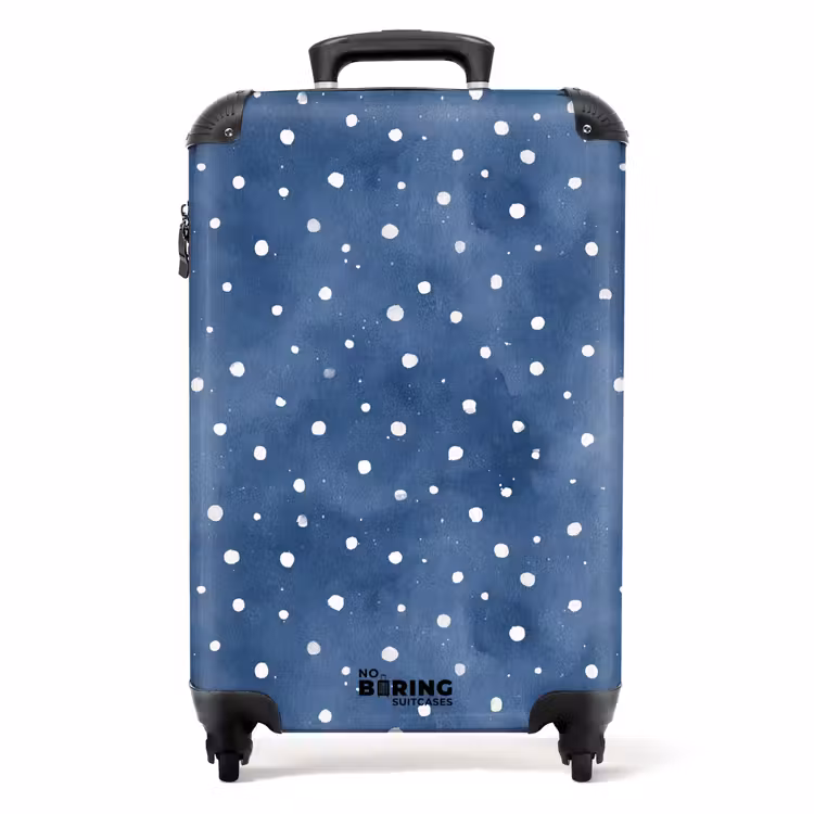 Koffer - Stippen patroon blauw — 1