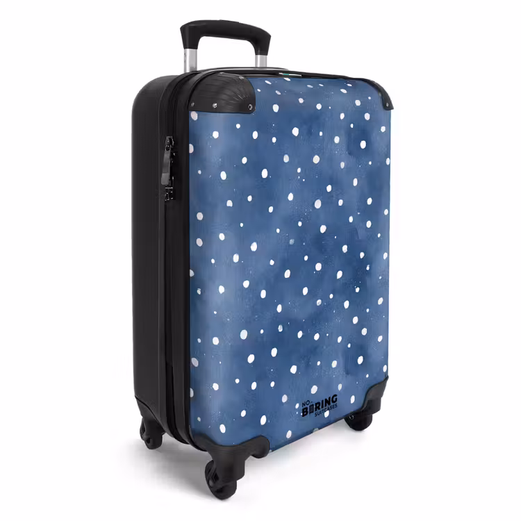Koffer - Stippen patroon blauw — 2