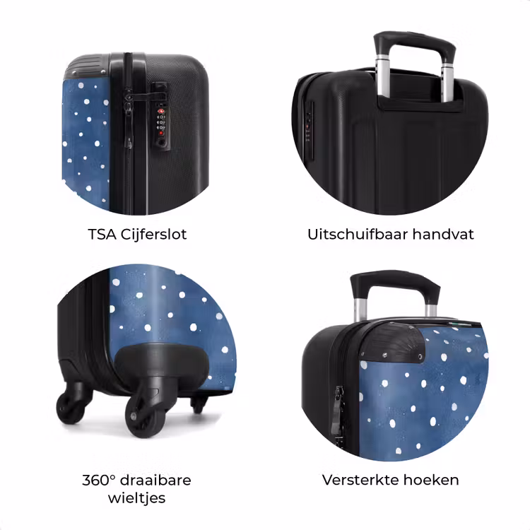Koffer - Stippen patroon blauw — 8