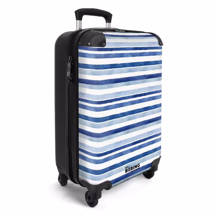 Koffer - Strepen patroon blauw — 2
