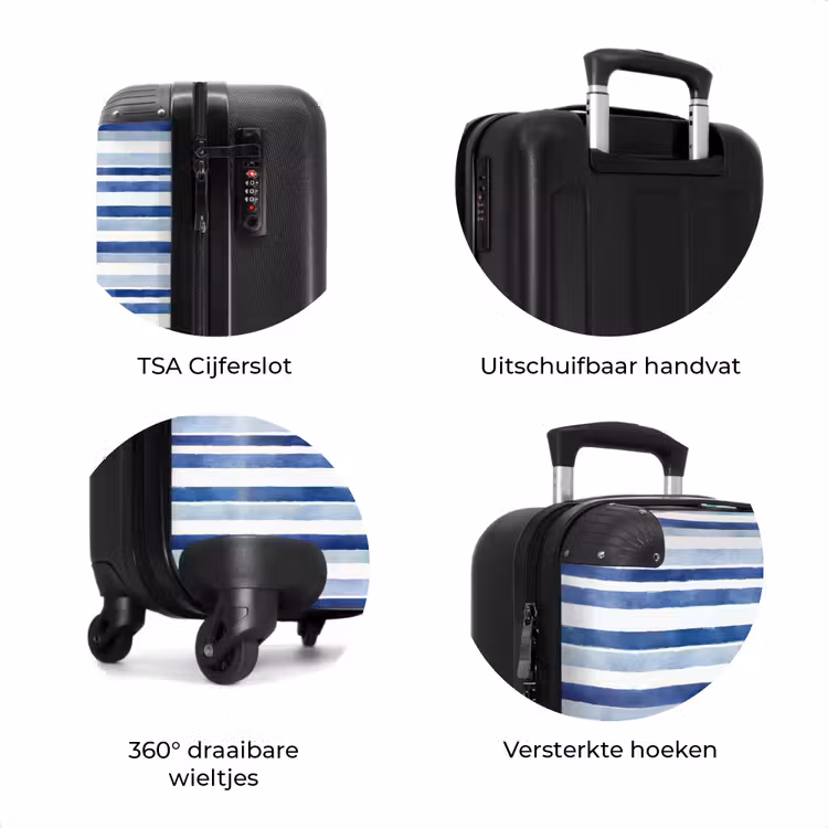Koffer - Strepen patroon blauw — 8