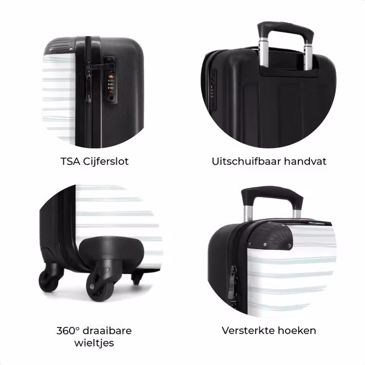 Koffer - Strepen patroon groen — 7
