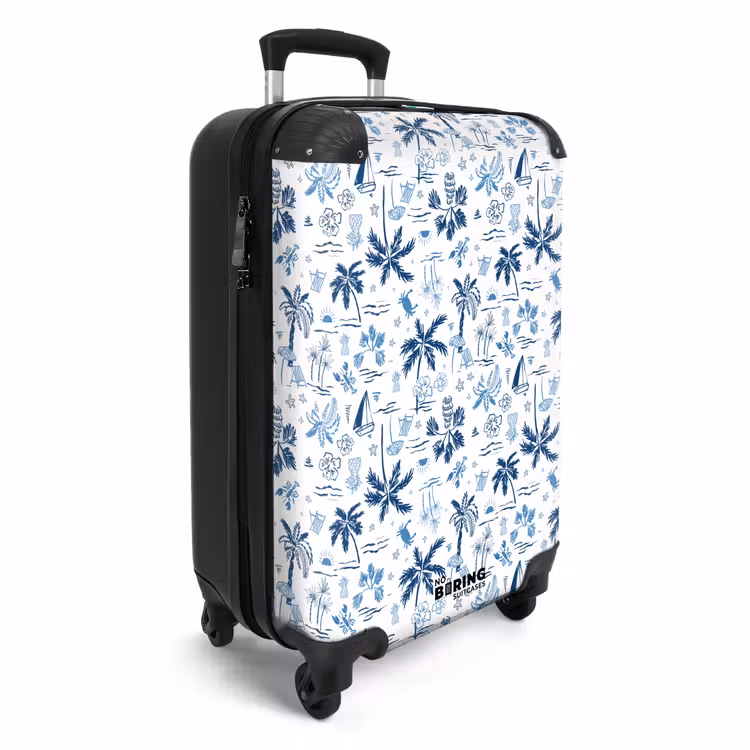 Koffer - Vakantie patroon blauw — 2