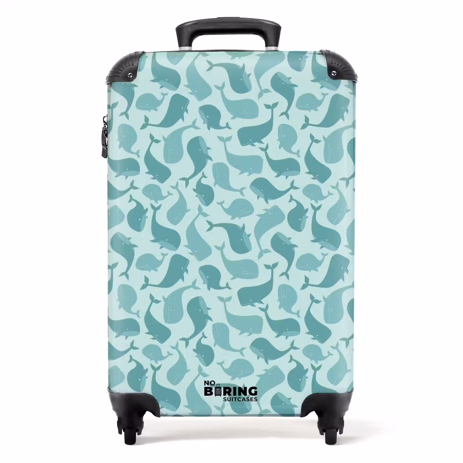 Koffer - Walvissen patroon blauw groen — 1