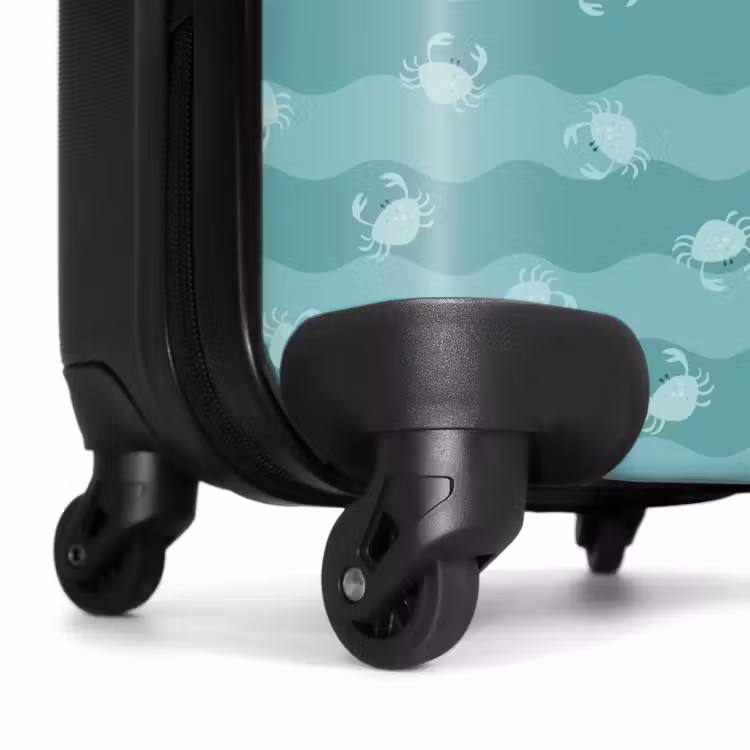 Koffer - Blauw krab patroon — 7