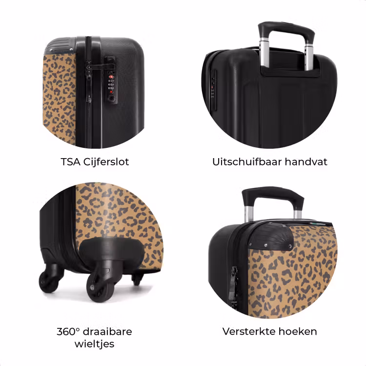 Koffer - Dieren print panter bruin — 8