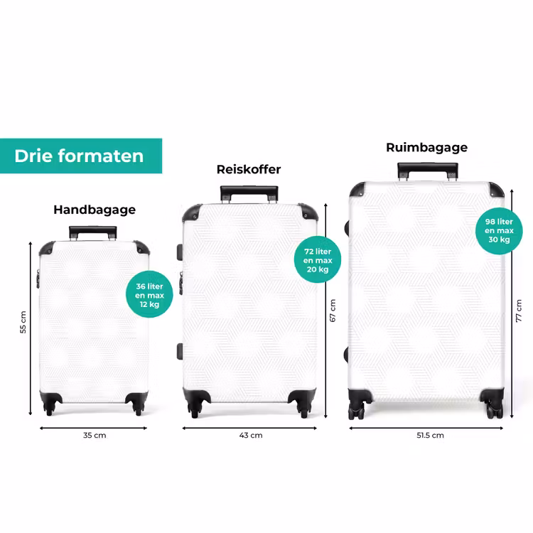 Koffer - Grafisch - Patroon - Modern — 3