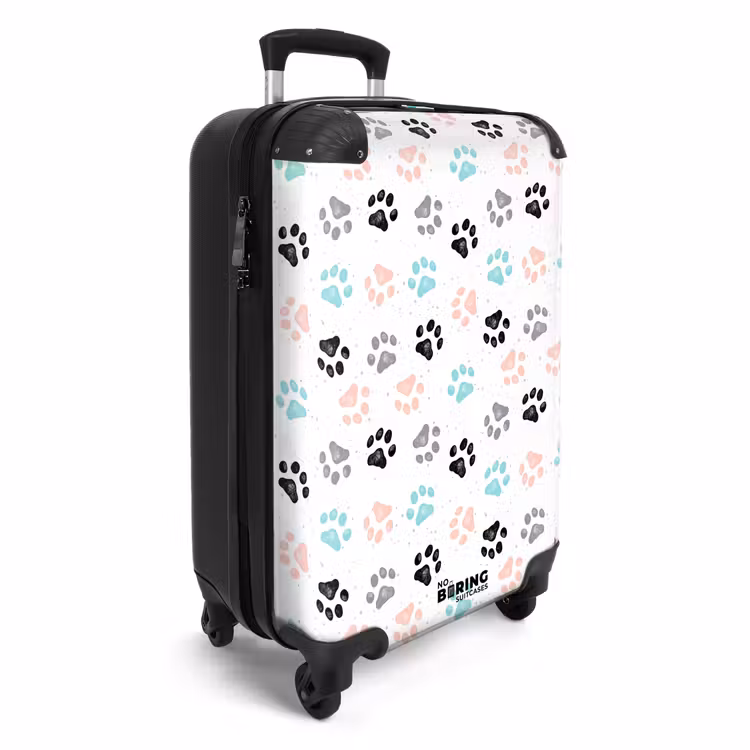 Koffer - Honden poot patroon gekleurd — 2