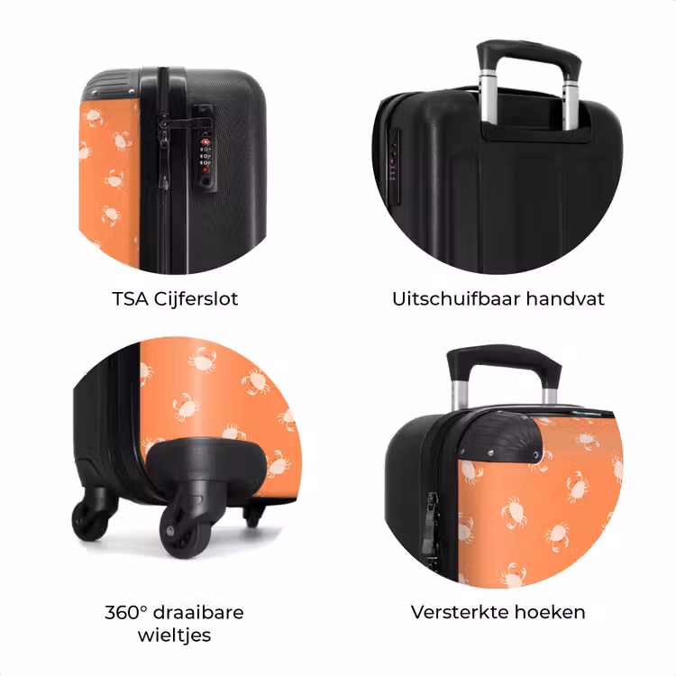 Koffer - Krab patroon oranje — 8