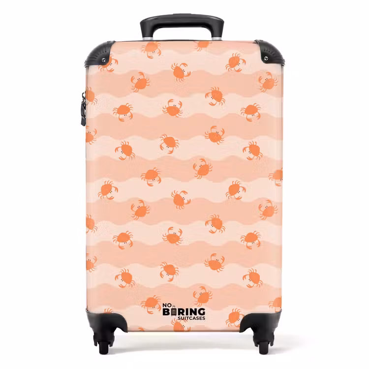 Koffer - Krab patroon roze oranje — 1