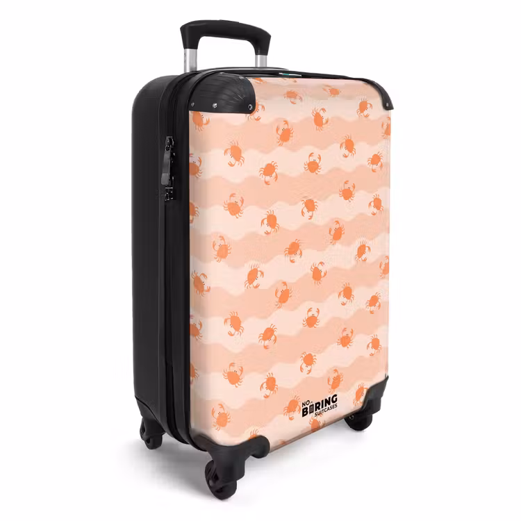 Koffer - Krab patroon roze oranje — 2