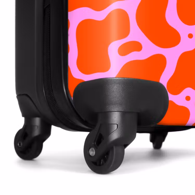 Koffer - Organisch vlekkenpatroon in rood en roze — 7