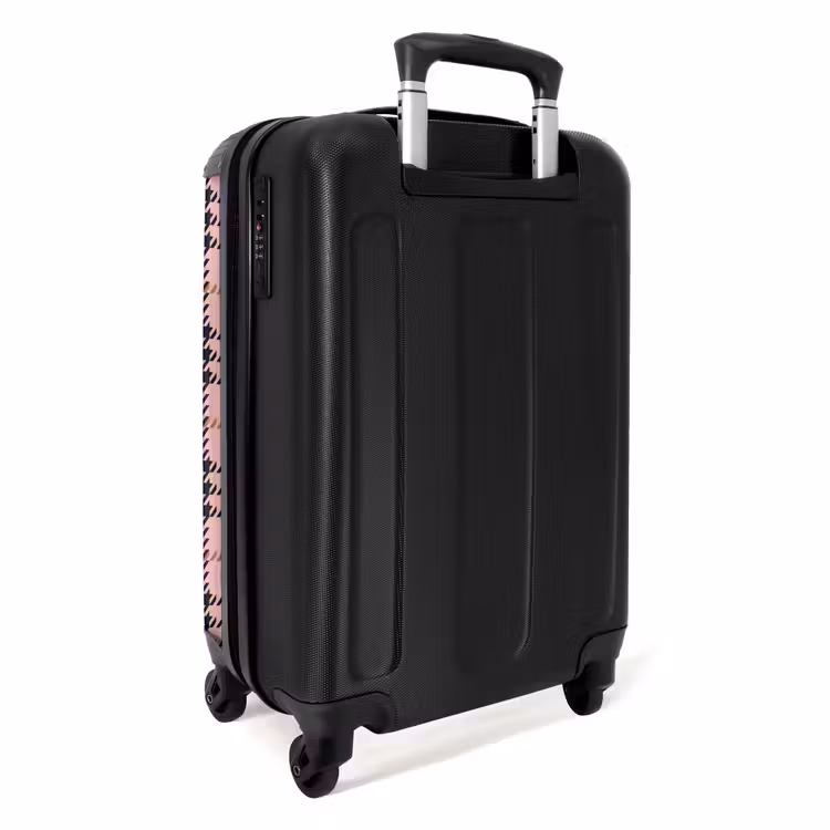 Koffer - Roze geruite ruitstructuur symmetrisch — 4