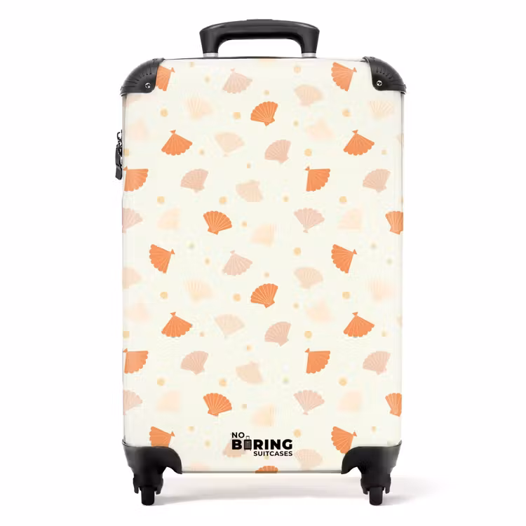 Koffer - Schelpen patroon oranje — 1
