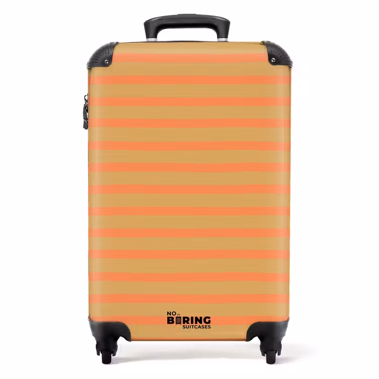 Koffer - Streep patroon oranje — 1