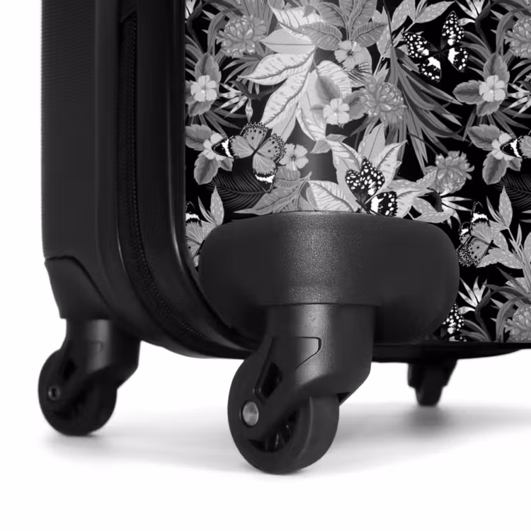 Koffer - Tropisch vlinder patroon zwart wit — 7