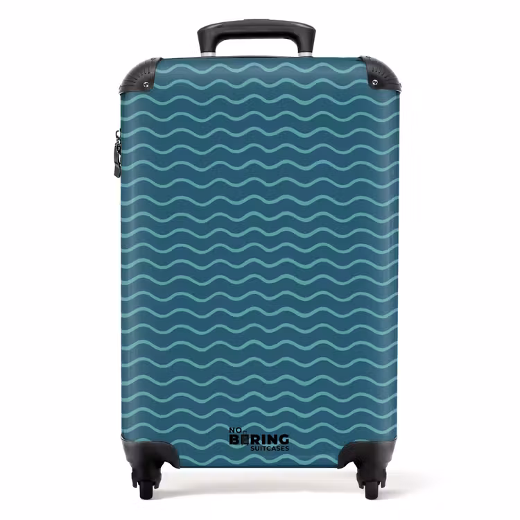 Koffer - Zee patroon groen blauw — 1