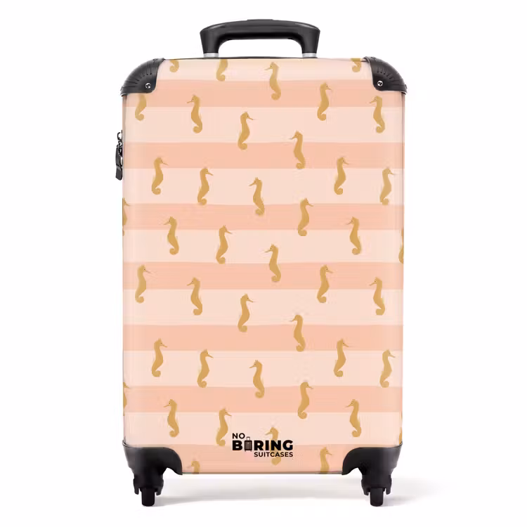 Koffer - Zeepaard patroon roze — 1