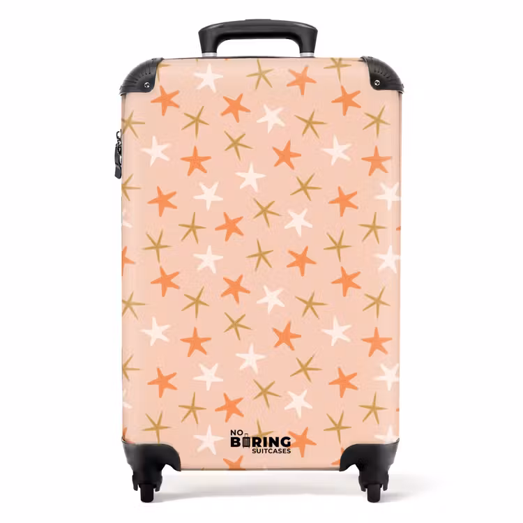 Koffer - Zeester patroon roze — 1