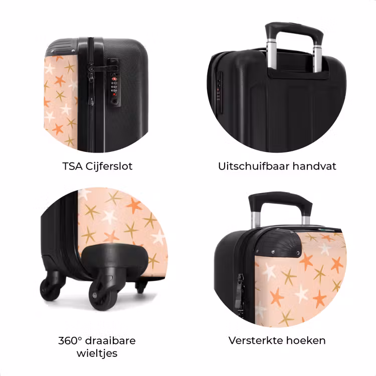 Koffer - Zeester patroon roze — 8