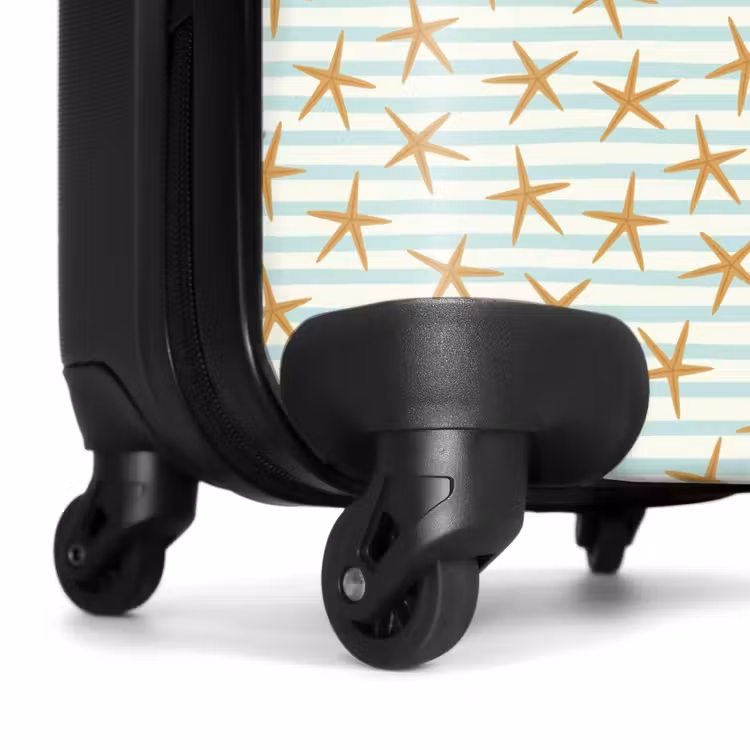 Koffer - Zeesterren met streep patroon blauw — 7