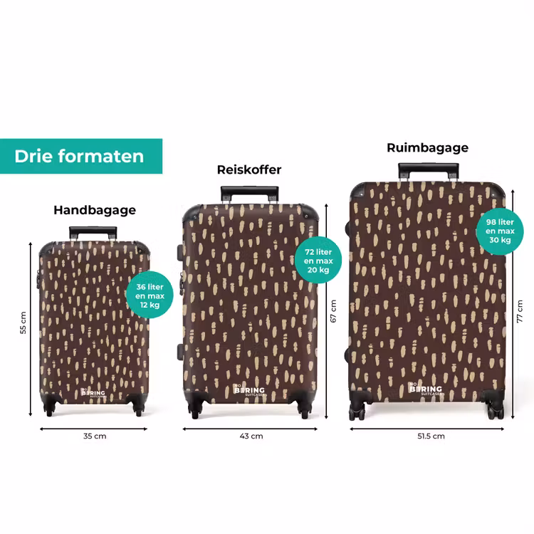 Koffer - Donkerbruine achtergrond met beige penseelstreken — 3