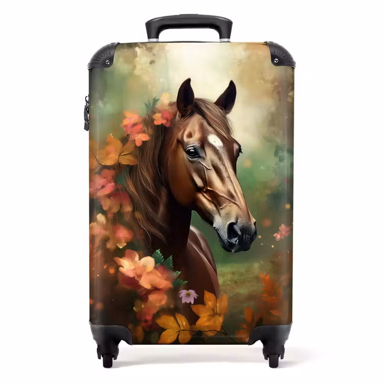 Koffer - Koffer - Paard - Bloemen - Natuur - Dieren - Bos - Oranje — 1