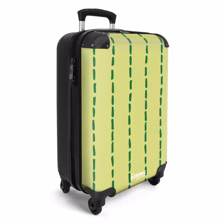 Koffer - Limegroene achtergrond met donkergroene streepjes — 2