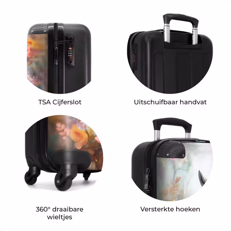 Koffer - Wit paard omringd door bloemen — 8