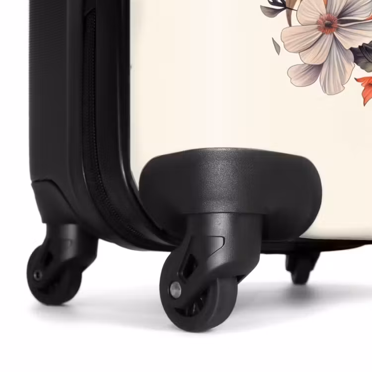Koffer - Wit paardenhoofd omringd door bloemen en vlinders — 7