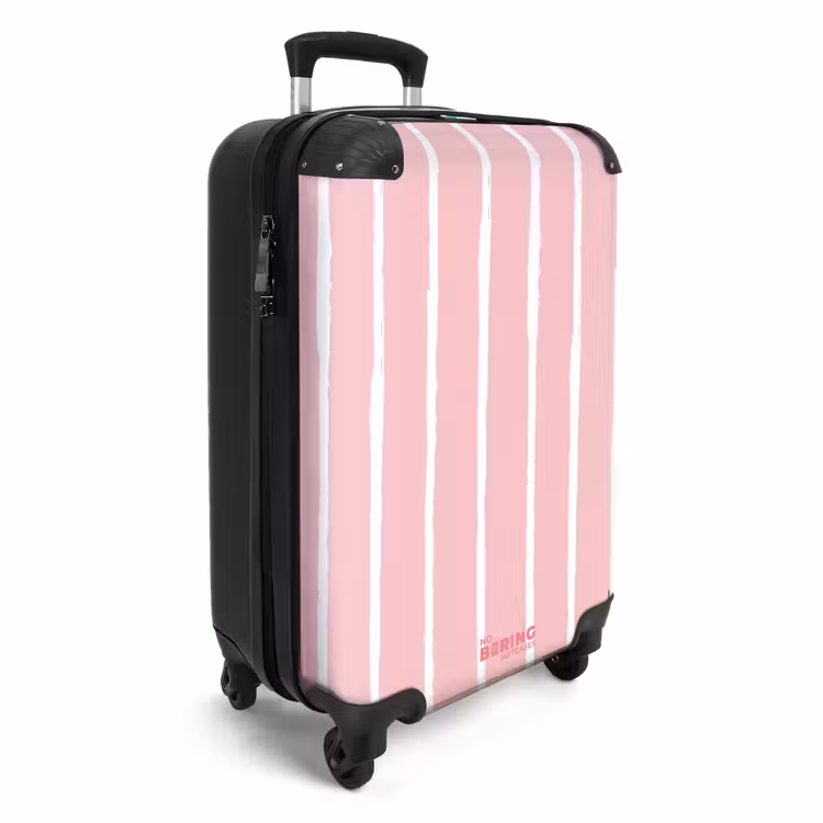 Koffer - Witte penseelstrepen op roze achtergrond — 2