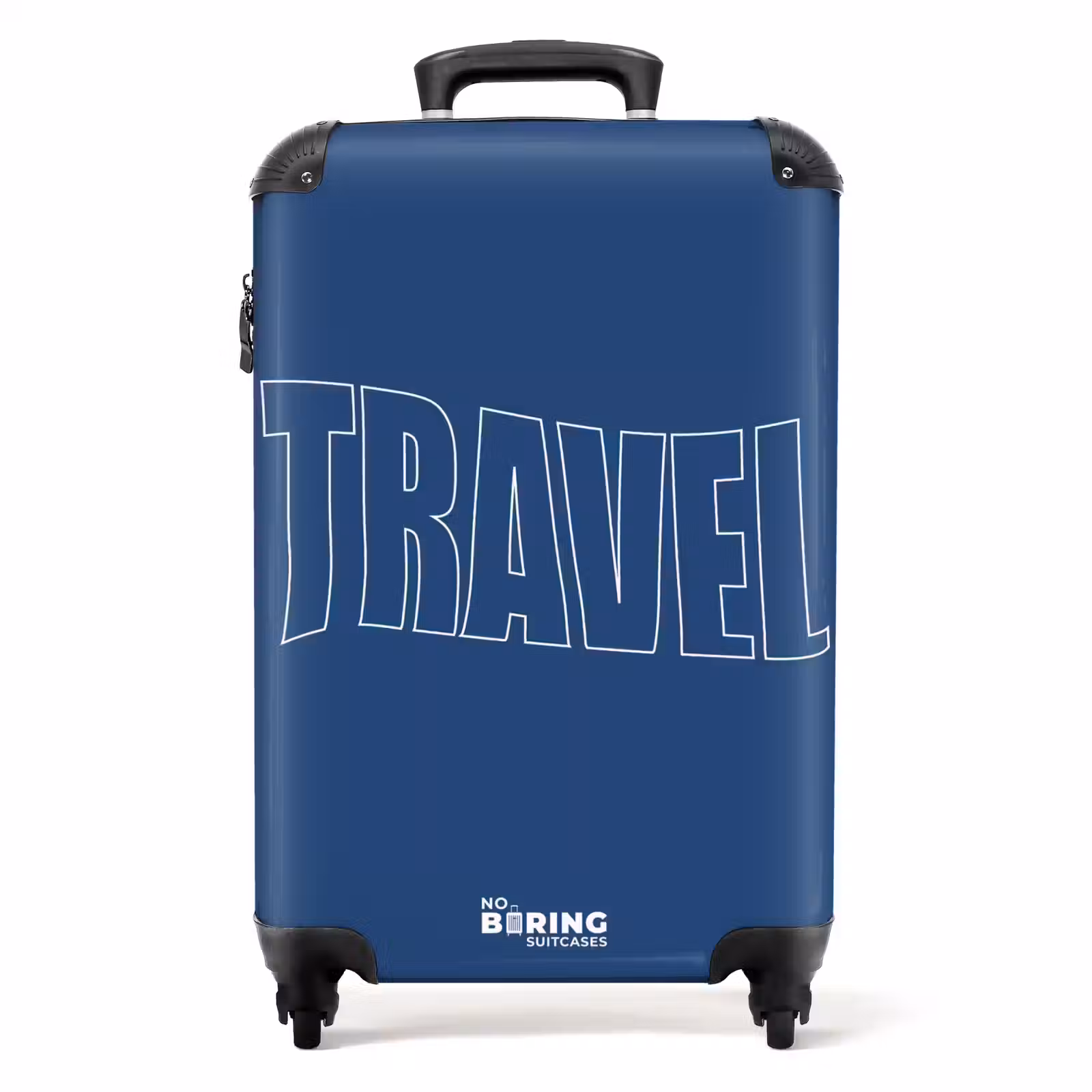 Koffer - Blauwe achtergrond met grote contourtekst Travel — 1