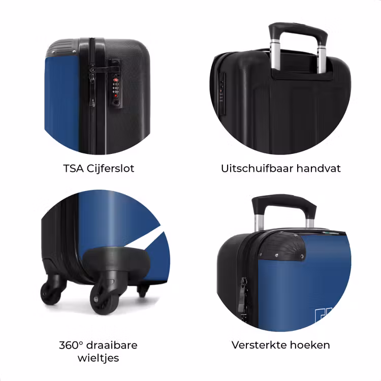 Koffer - Blauwe achtergrond met vliegtuig en tekst Flight Mode — 7