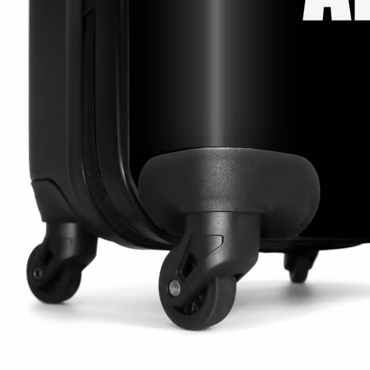 Koffer - Zwarte achtergrond met grijze middenbanen en tekst Good Days Ahead — 6