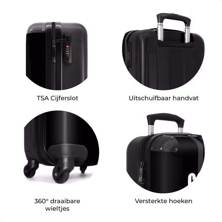 Koffer - Zwarte achtergrond met grijze middenbanen en tekst Good Days Ahead — 7