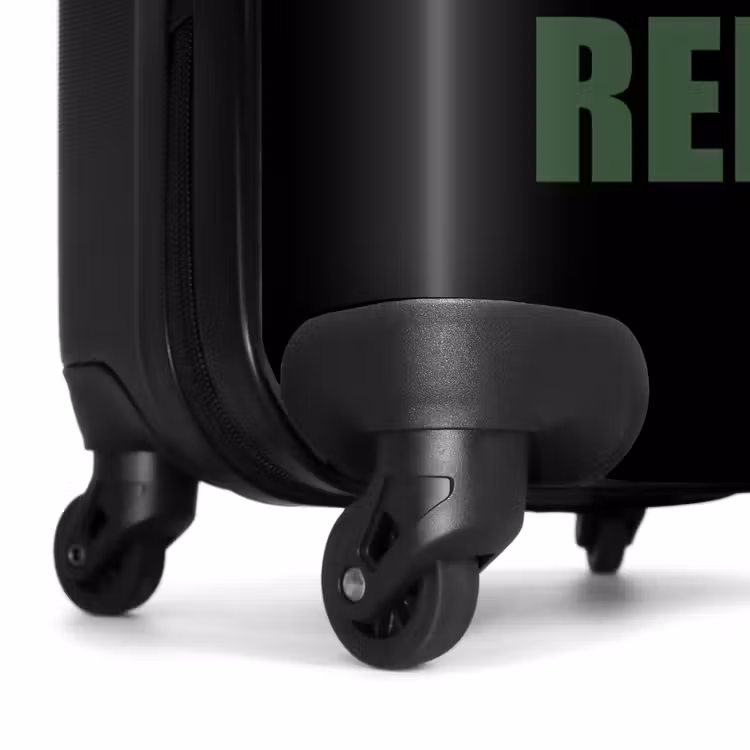 Koffer - Zwarte achtergrond met groene tekst Eat Sleep Travel Repeat — 6