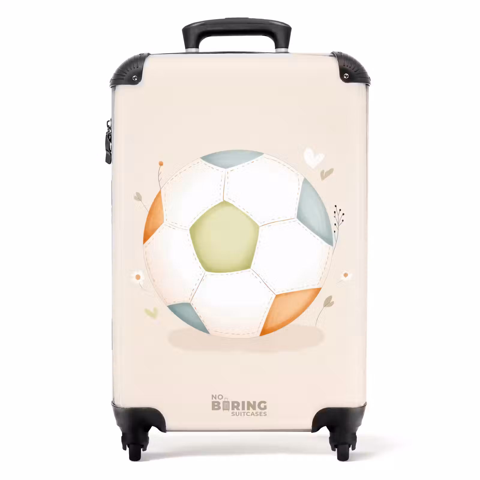 Koffer - Voetbal in beige pastel kleuren — 1
