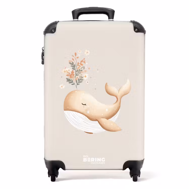 Koffer - Walvis in pastel beige kleuren — 1