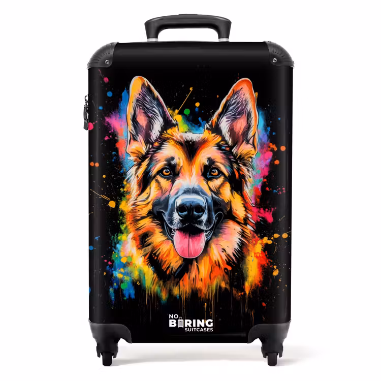 Koffer - Duitse Herdershond met graffiti — 1