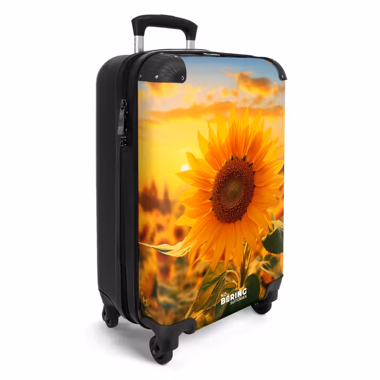 Koffer - Gele zonnebloem bij zonsondergang — 2