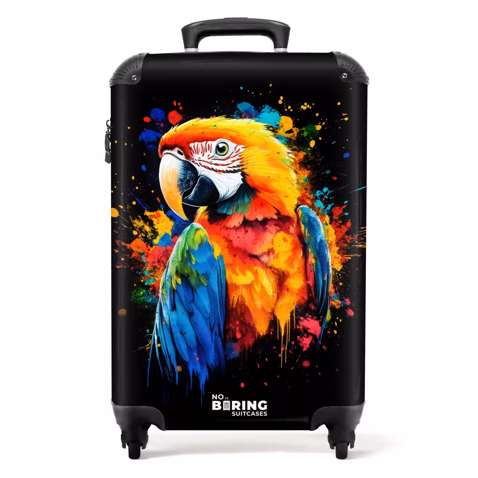 Koffer - Kleurrijke papegaai met graffiti — 1