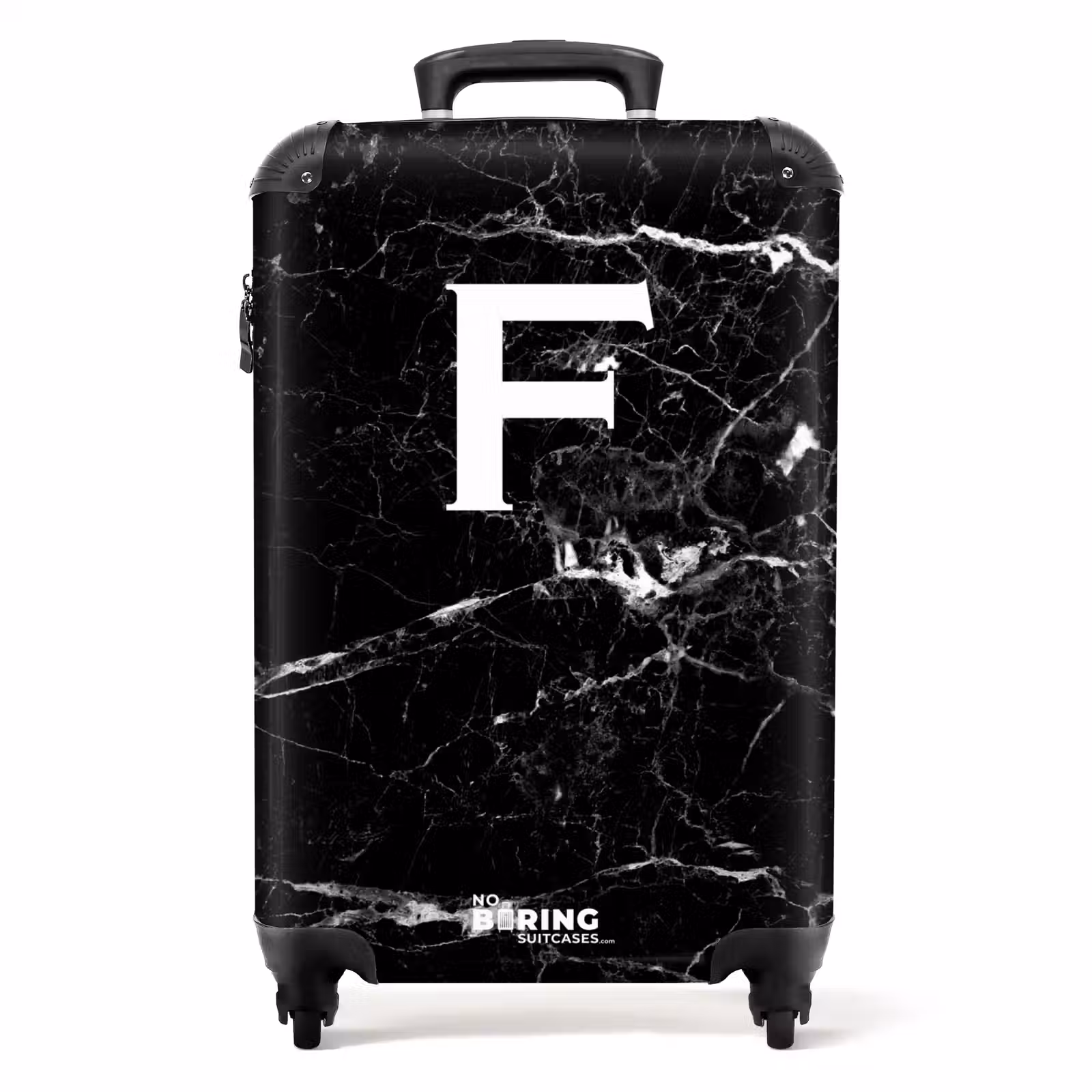 Koffer - Marmer - Zwart - Letter F — 1